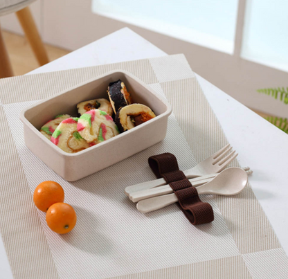 Lunch Box Bamboo Fiber Microwave Oven Bento