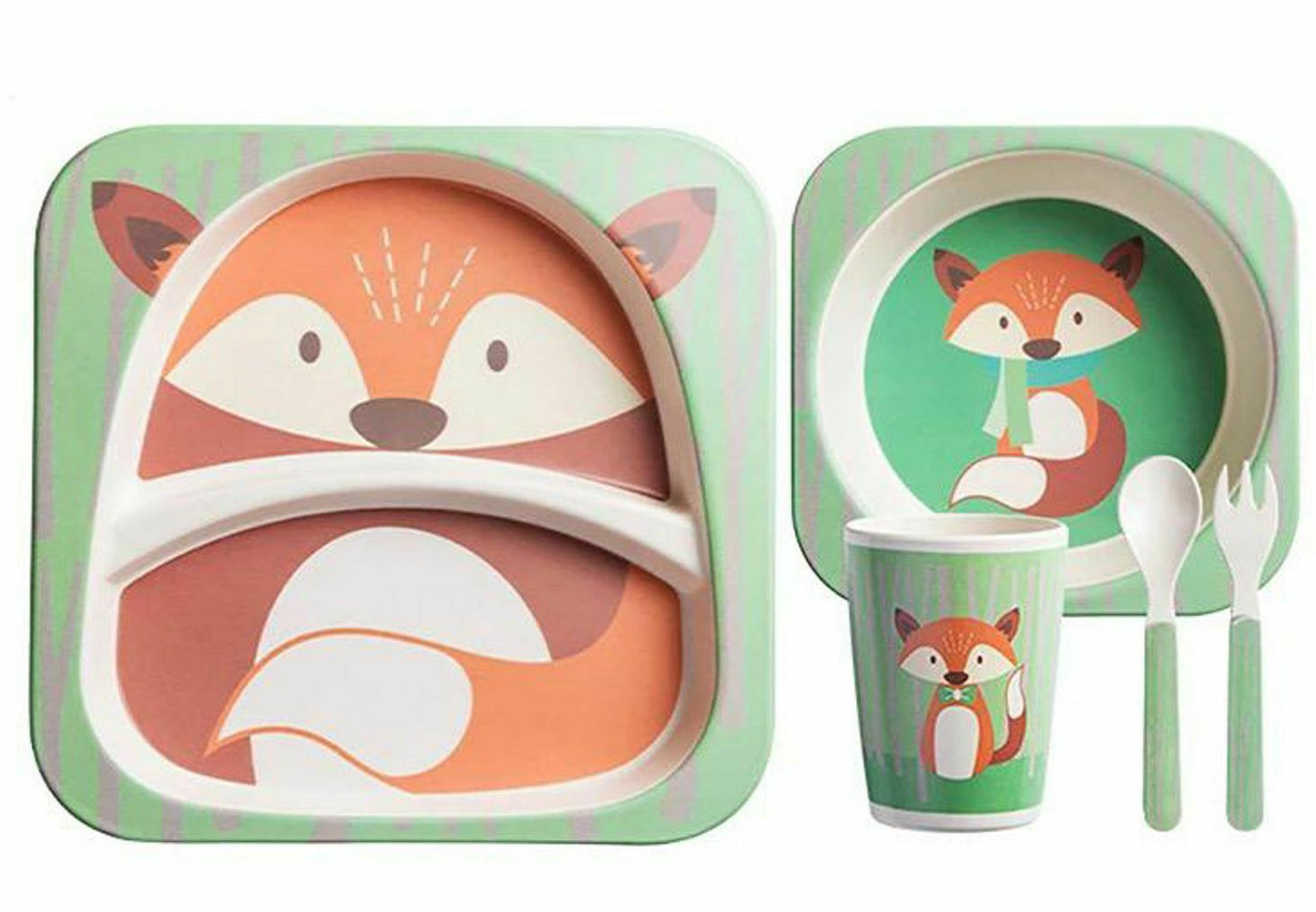 Bamboo Fiber Children's Tableware Set